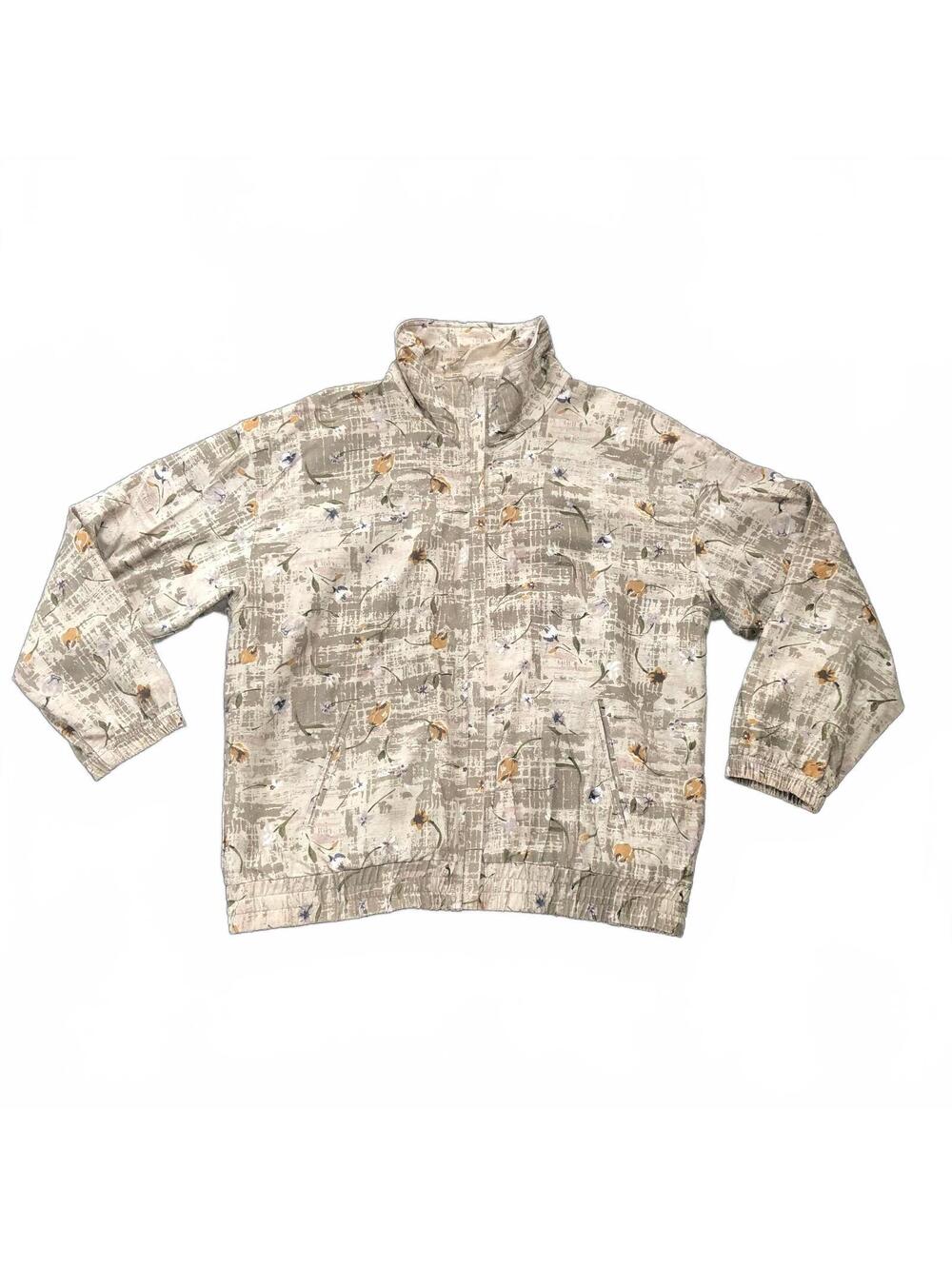 EVR Vintage Floral Print Silk Jacket L/XL Y2K